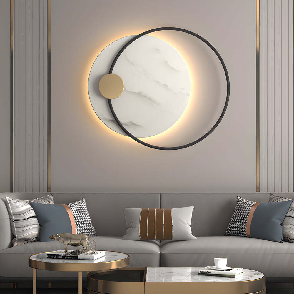 Round Marble Decorative LED Wall Sconce
