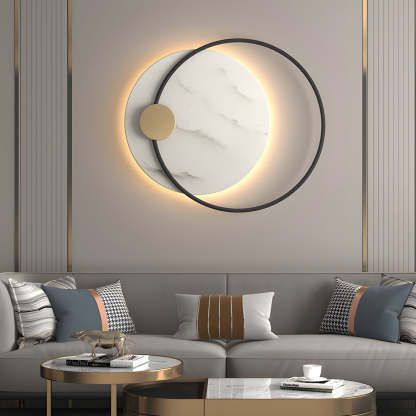 Round Marble Decorative LED Wall Sconce