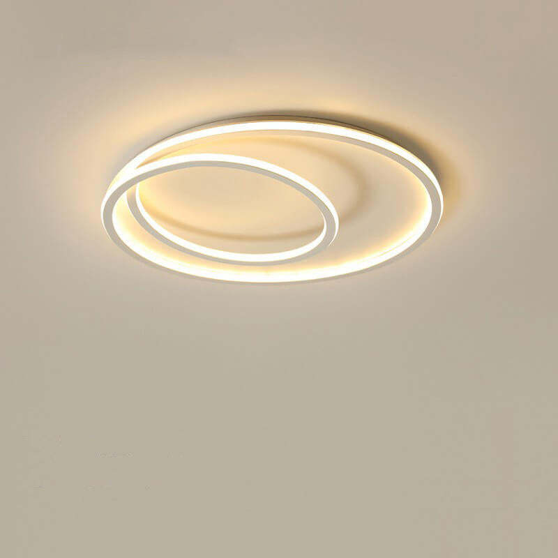 Nordic Minimalist Double Circle LED Flush Mount Light