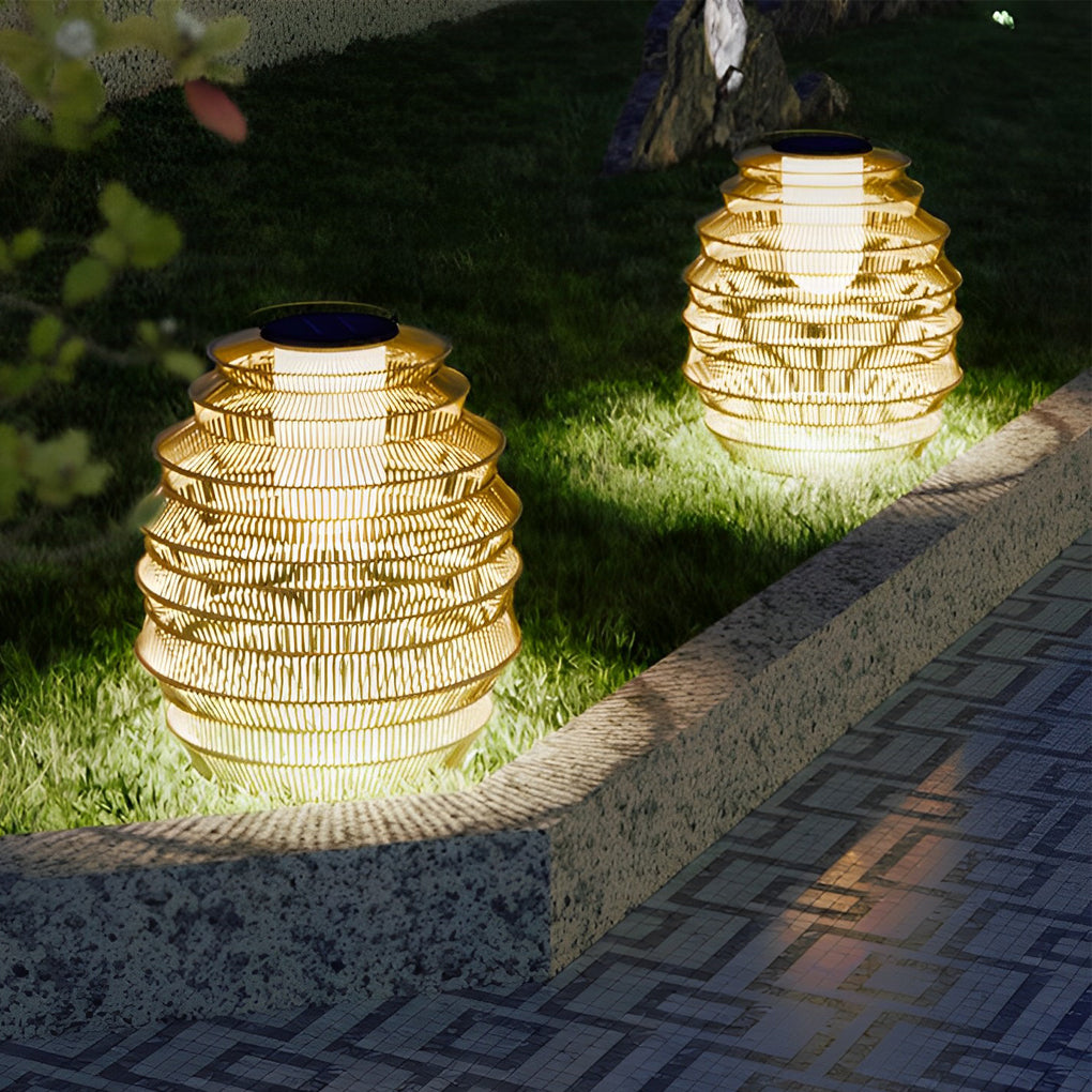 Modern lantern decor outdoor lanterns & lamps in rattan — 15.7"X17.7"