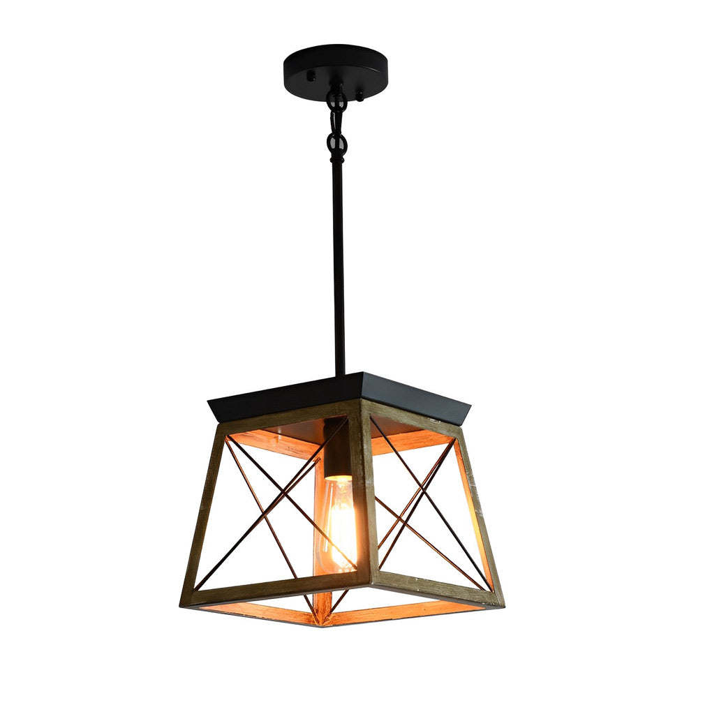 Geometric Iron Adjustable Retro Industrial Chandelier
