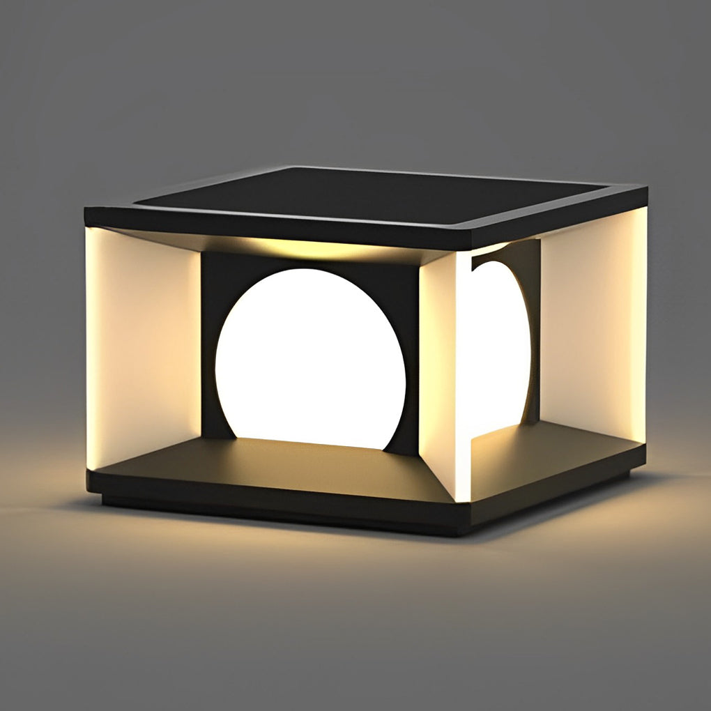 Square LED Modern Solar Deck Post Cap Light