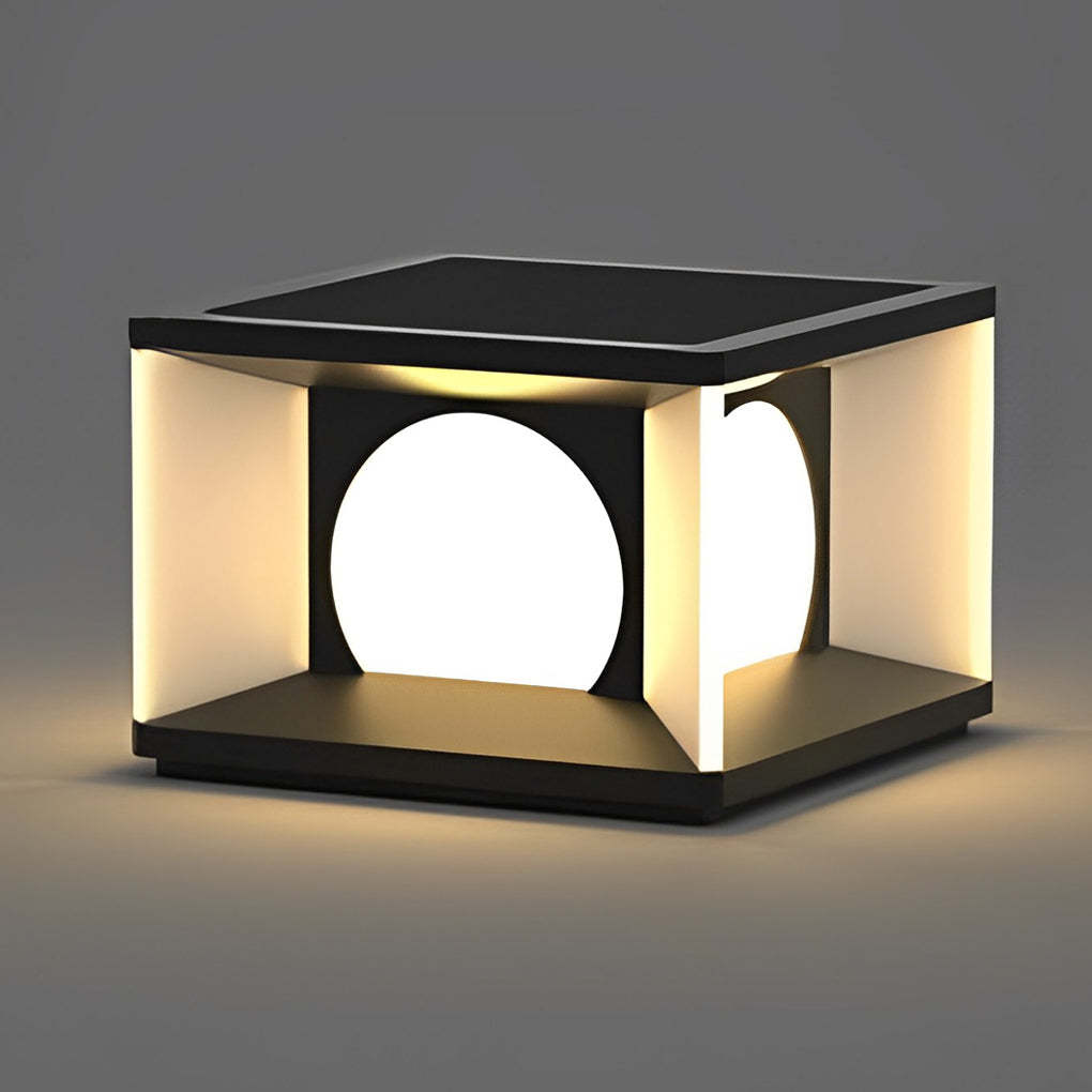 Square LED Modern Solar Deck Post Cap Light