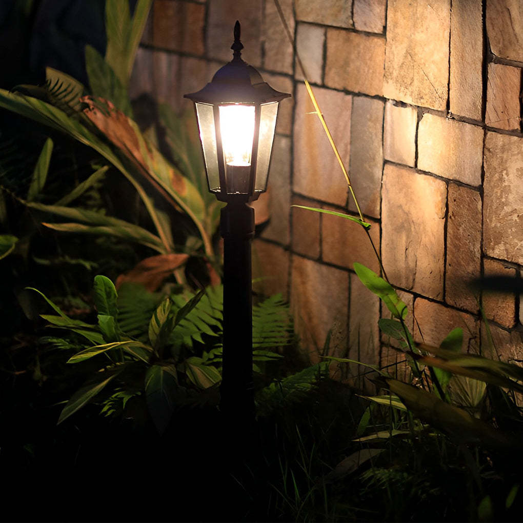 Traditional Black E27 LED Path Post Light