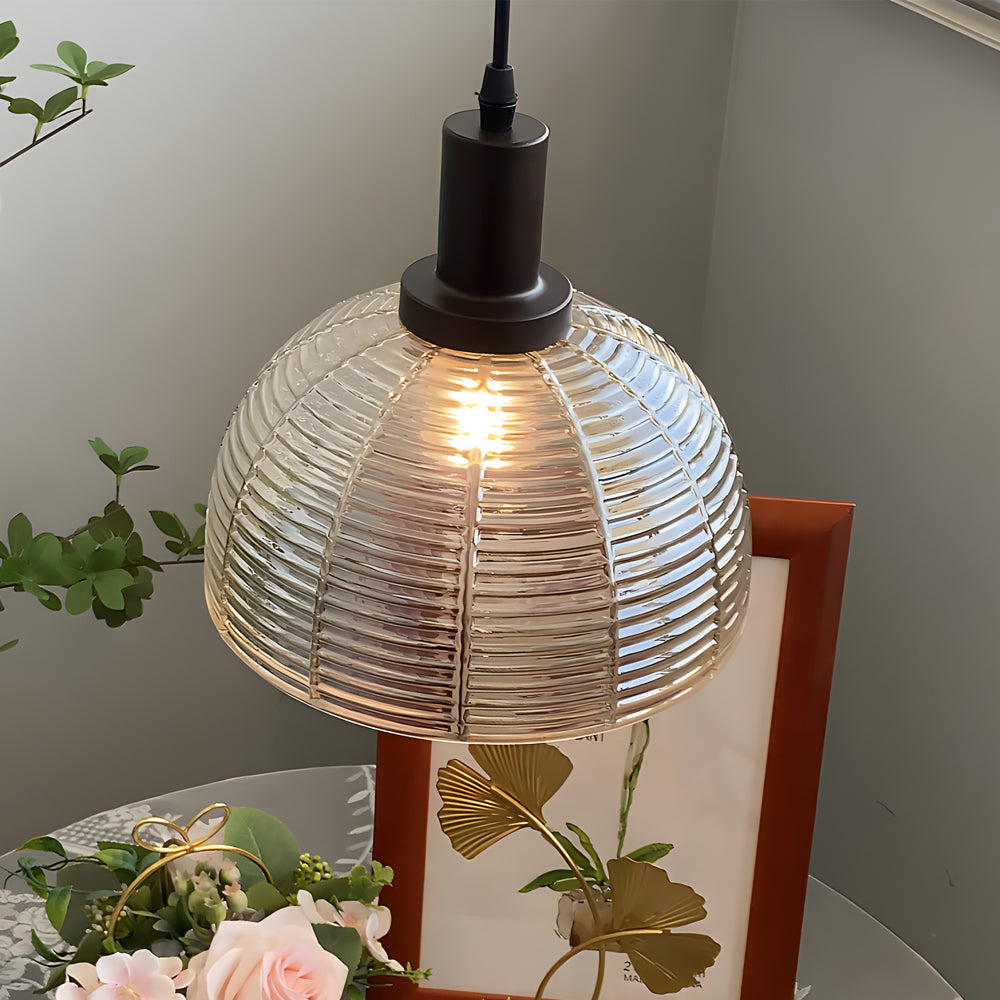Vintage Glass Dome Pendant Light