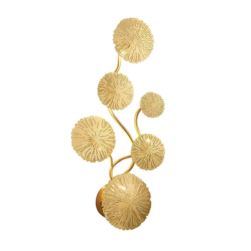 Stainless Steel Lotus Leaves Hollow Modern Decorative Wall Sconces Lighting-Lighom