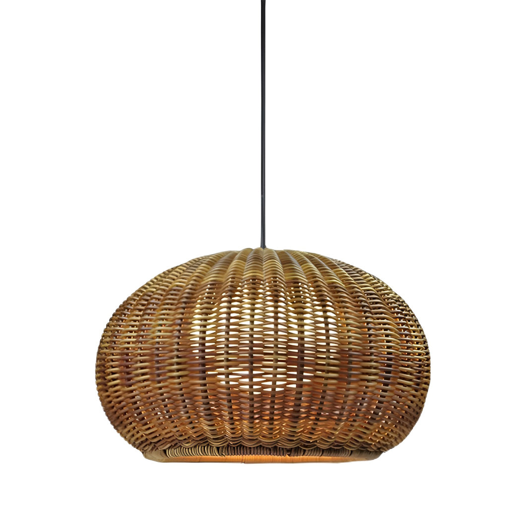 Lantern Shaped Waterproof Rattan Modern Outdoor Wall Lamp Chandelier-Lighom