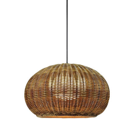Lantern Shaped Waterproof Rattan Modern Outdoor Wall Lamp Chandelier-Lighom