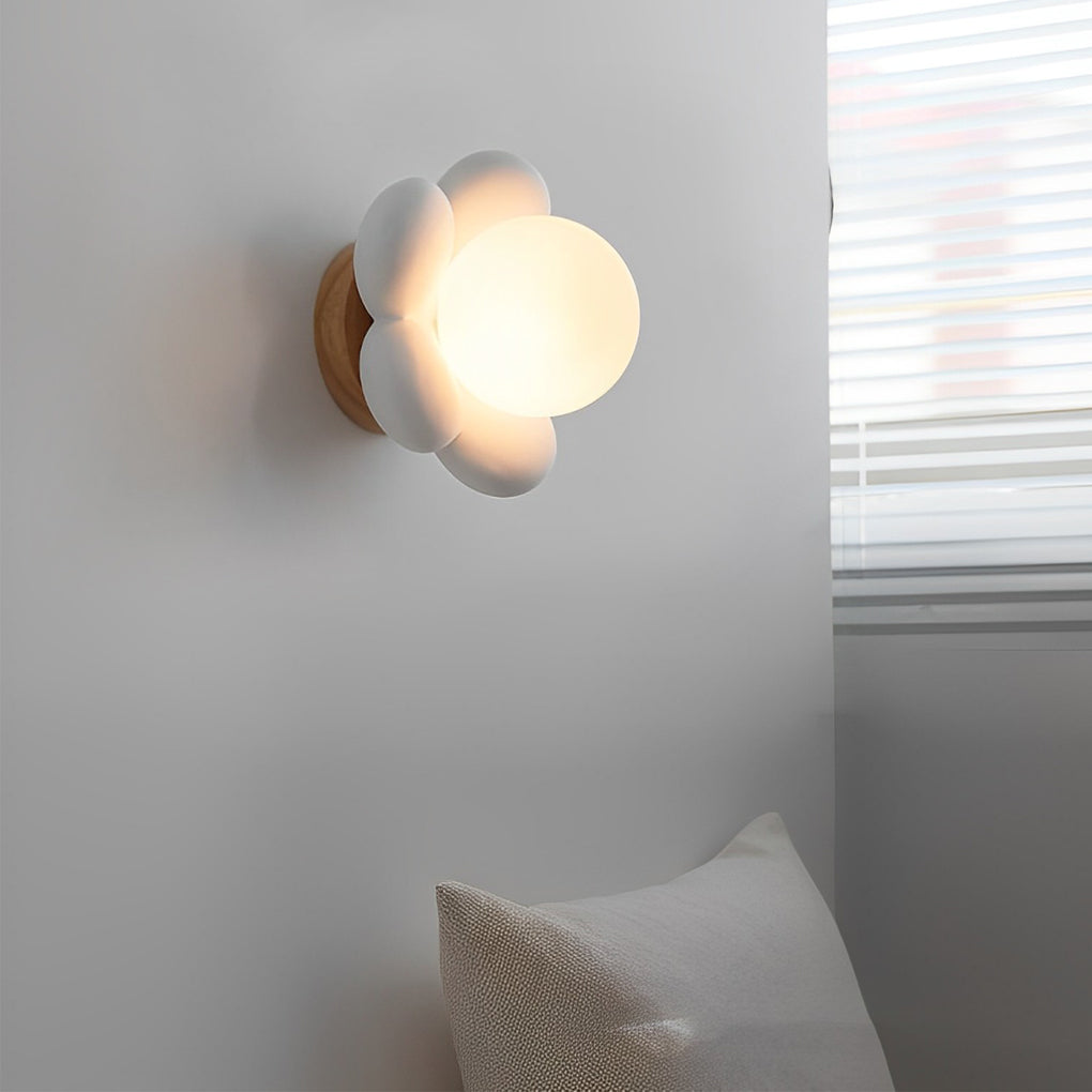Cute Flower Nordic Bedroom Wall Sconce