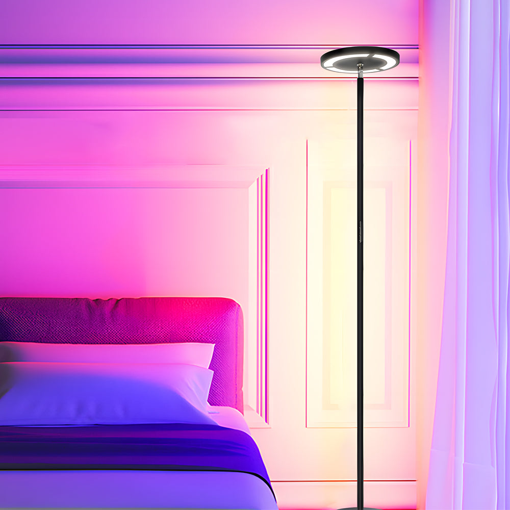 66 inch Dimmable RBG LED Torchiere Adjustable Floor Lamp-Lighom
