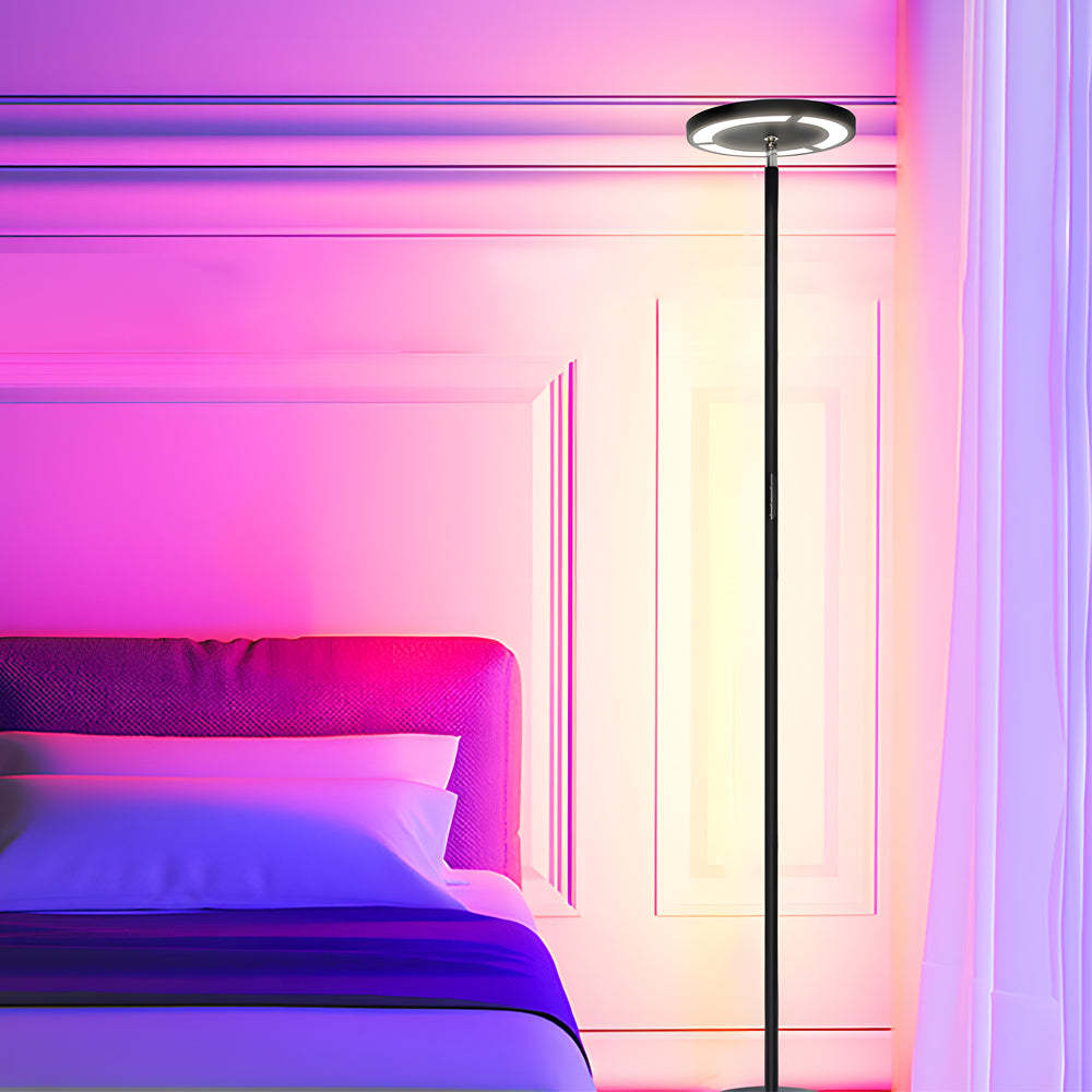 66 inch Dimmable RBG LED Torchiere Adjustable Floor Lamp-Lighom