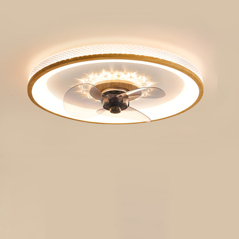 Nordic Minimalist Grain Flush Mount Ceiling Fan