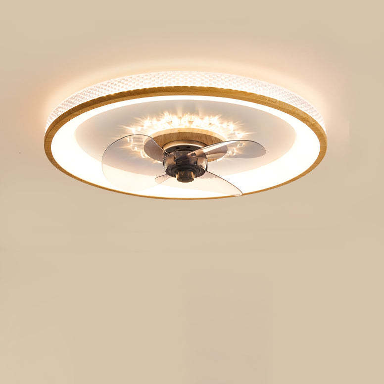 Nordic Minimalist Grain Flush Mount Ceiling Fan