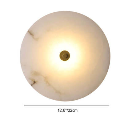Modern Luxury Marble Iron LED Sconce — Warm Light (3000K) / Black