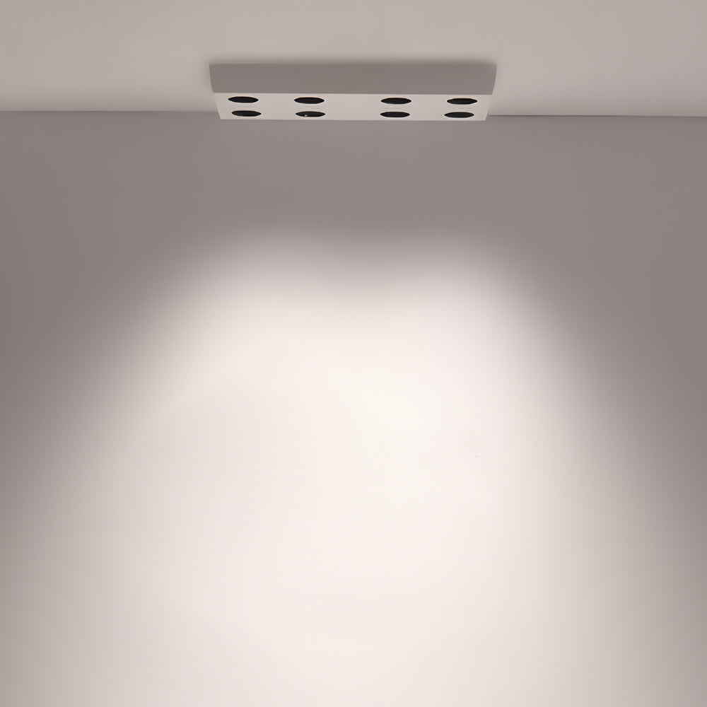 Peg Rectangular White LED Flush Mount Light