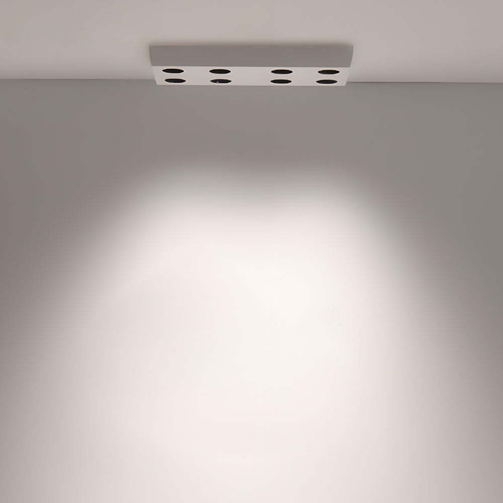 Peg Rectangular White LED Flush Mount Light