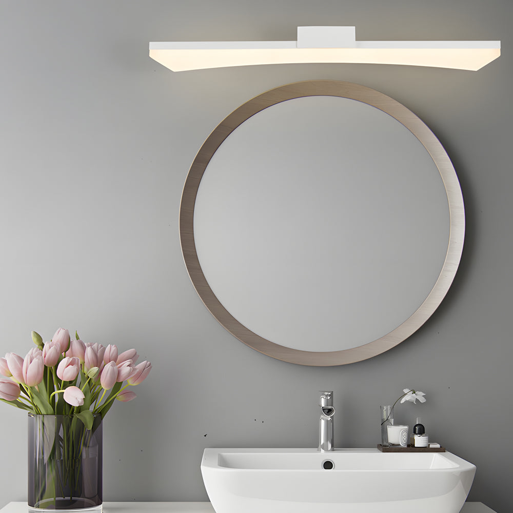 Ultra-Sleek Curved Linear LED Vanity Light for Modern Bathrooms-Lighom