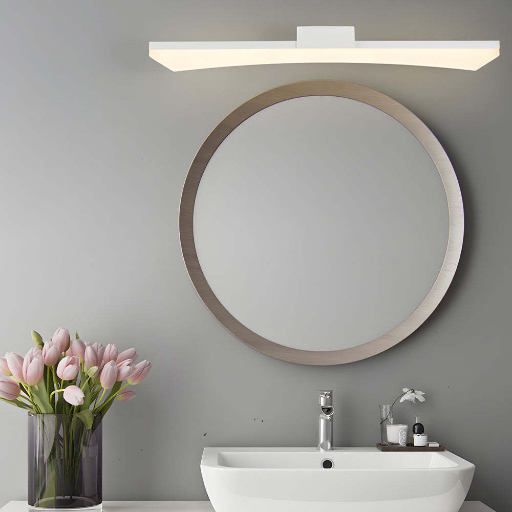 Ultra-Sleek Curved Linear LED Vanity Light for Modern Bathrooms-Lighom
