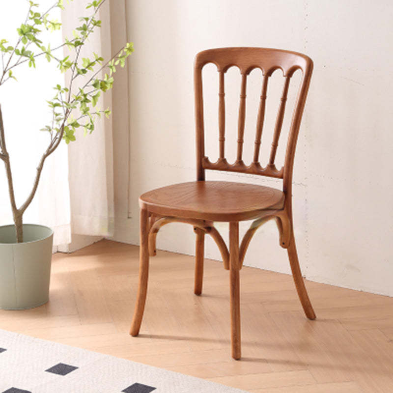 Vintage Rattan Solid Wood Dining Chair — Walnut / Rattan