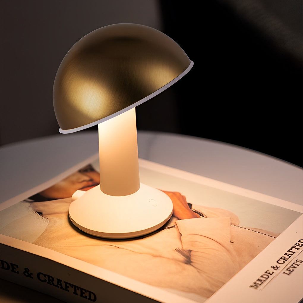 Cordless Touch Control Tiltable Mushroom Table Ambient Lamp-Lighom
