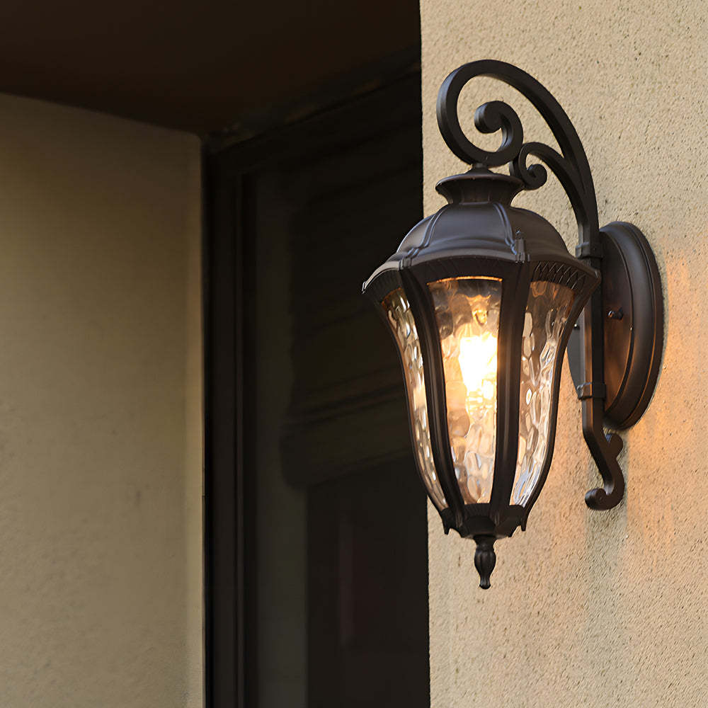 Die-cast aluminum outdoor wall lighting for outdoor space — 13.6" L x 11.6" W x 25.6" H