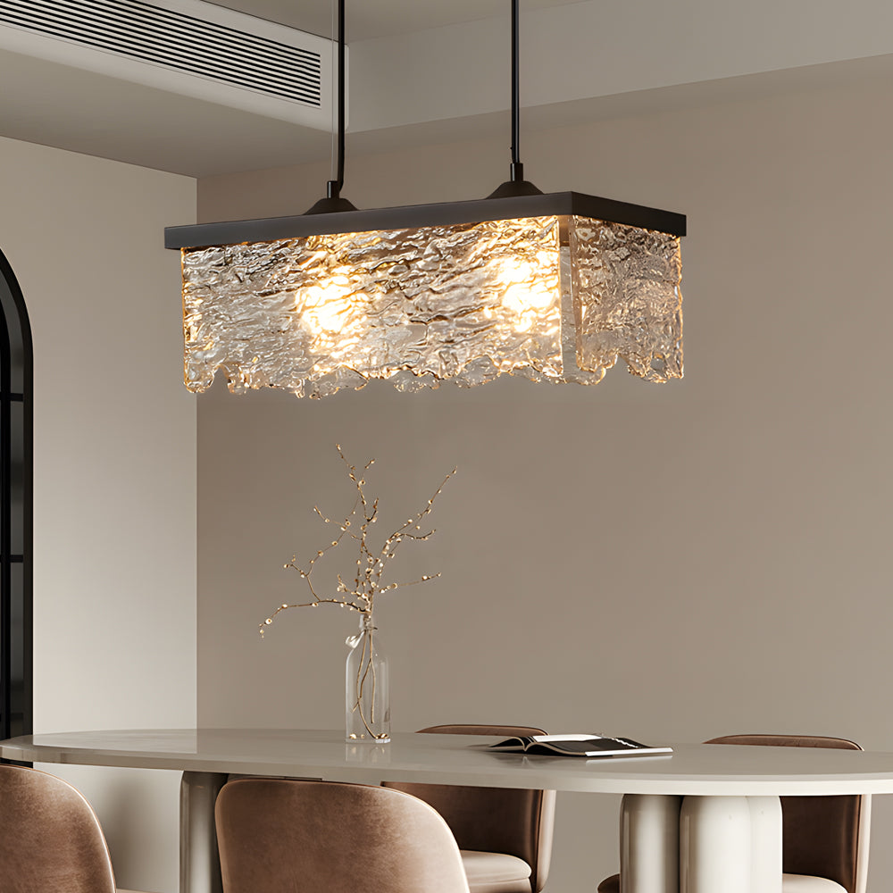 Glass Dimmable Dining Chandelier