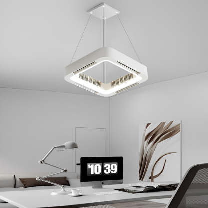 Modern Bladeless Inverter LED Ceiling Fan Chandelier — Pendants