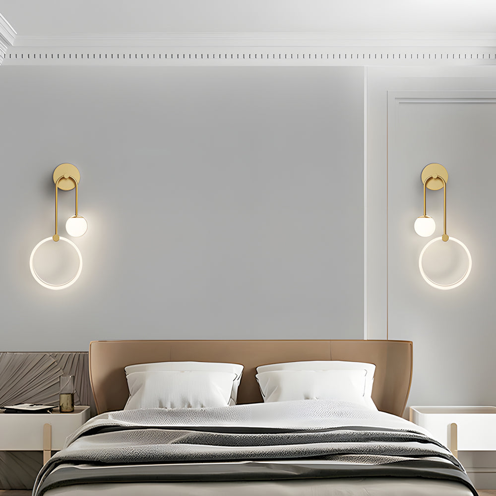 Modern Acrylic Ring 2-Light LED Wall Sconce