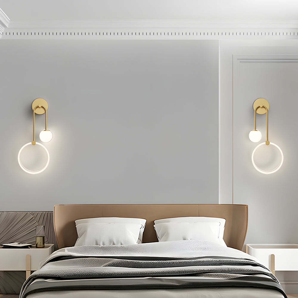 Modern Acrylic Ring 2-Light LED Wall Sconce