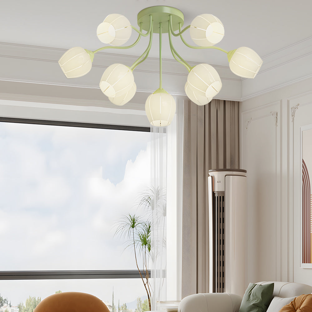 Flower Dimmable French Style Ceiling Light
