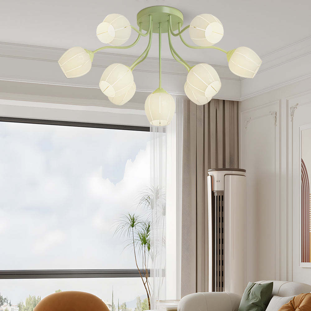 Flower Dimmable French Style Ceiling Light
