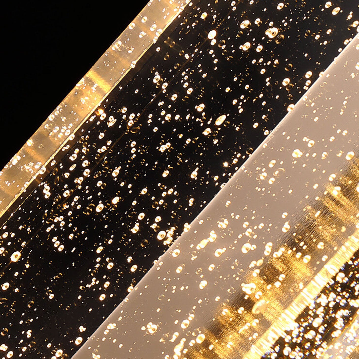 European Rectangular Bubble Crystal LED Sconce — 110V-120V For US/CA / Neutral Light (4000K)