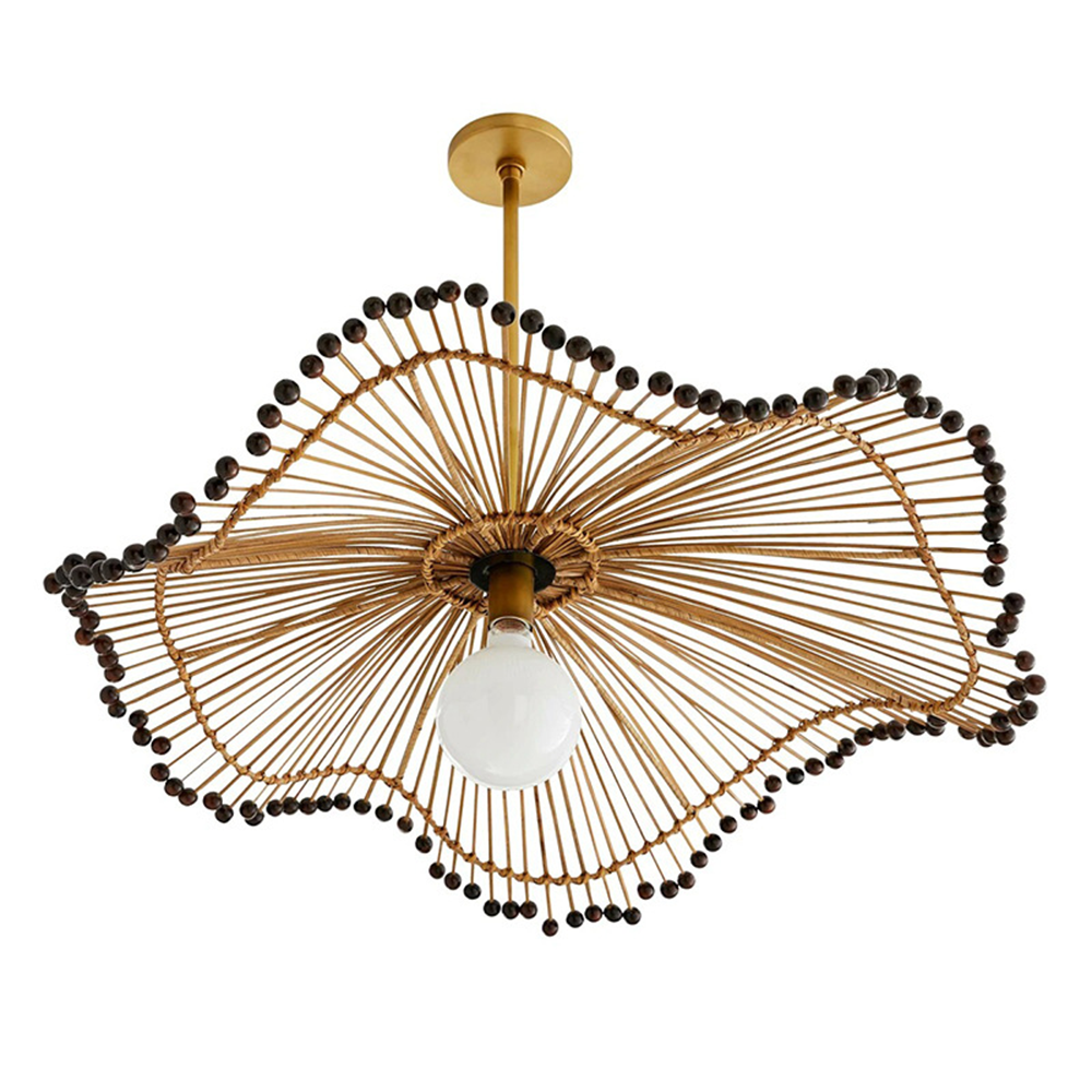Modern Waverly Handwoven Rattan Pendant Light