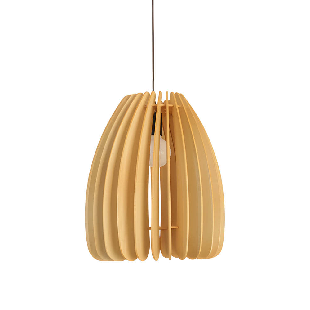 Handmade Wood Veneer Lantern Japanese Pendant Light