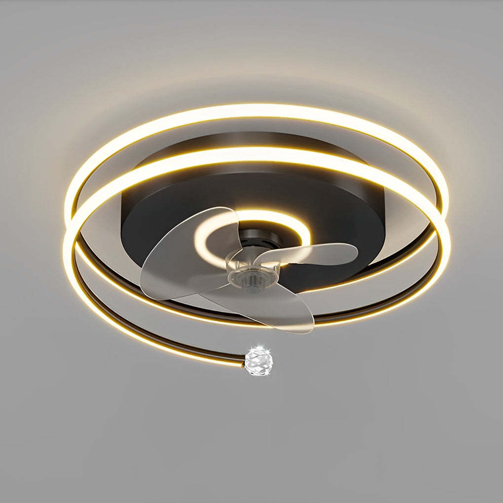 Minimalist Circular Mute LED Nordic Bladeless Fan