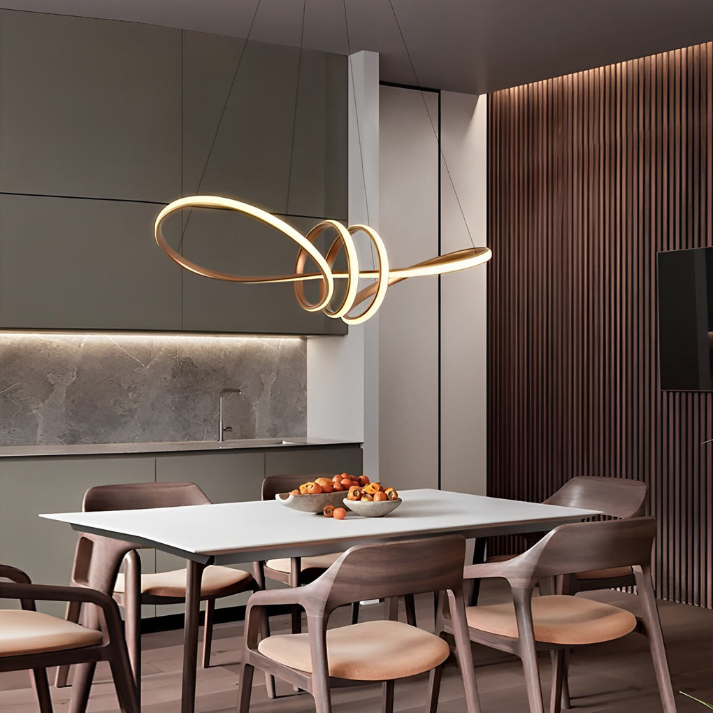 Circles Waves Unique Mid Century Pendant Light Acrylic Ceiling Light-Lighom