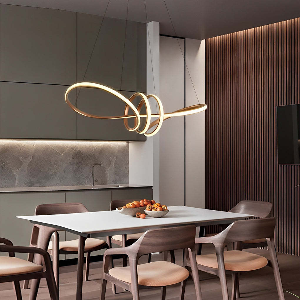 Circles Waves Unique Mid Century Pendant Light Acrylic Ceiling Light-Lighom