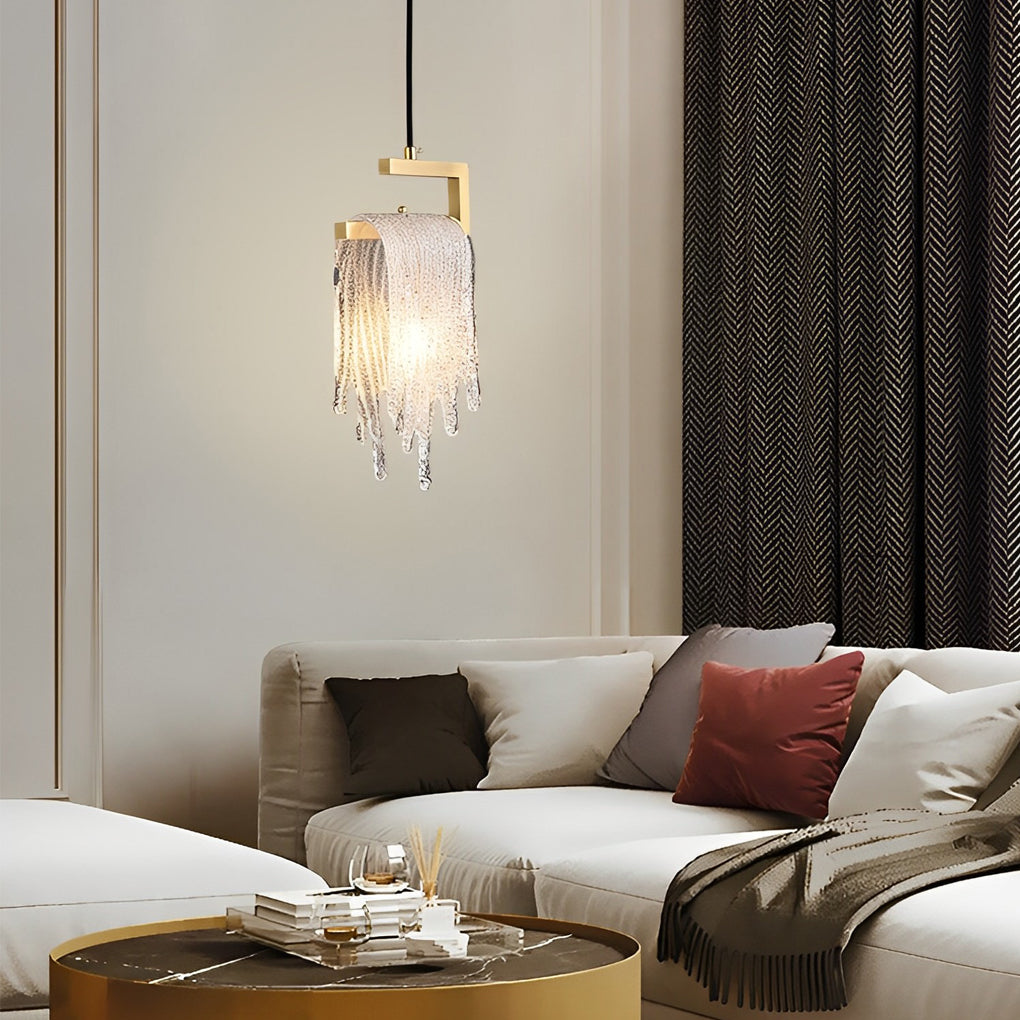 Handmade Glass LED Copper Modern Pendant