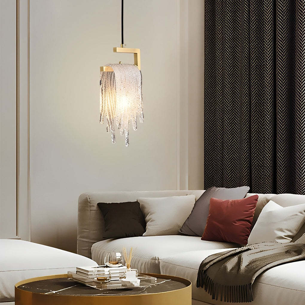 Handmade Glass LED Copper Modern Pendant