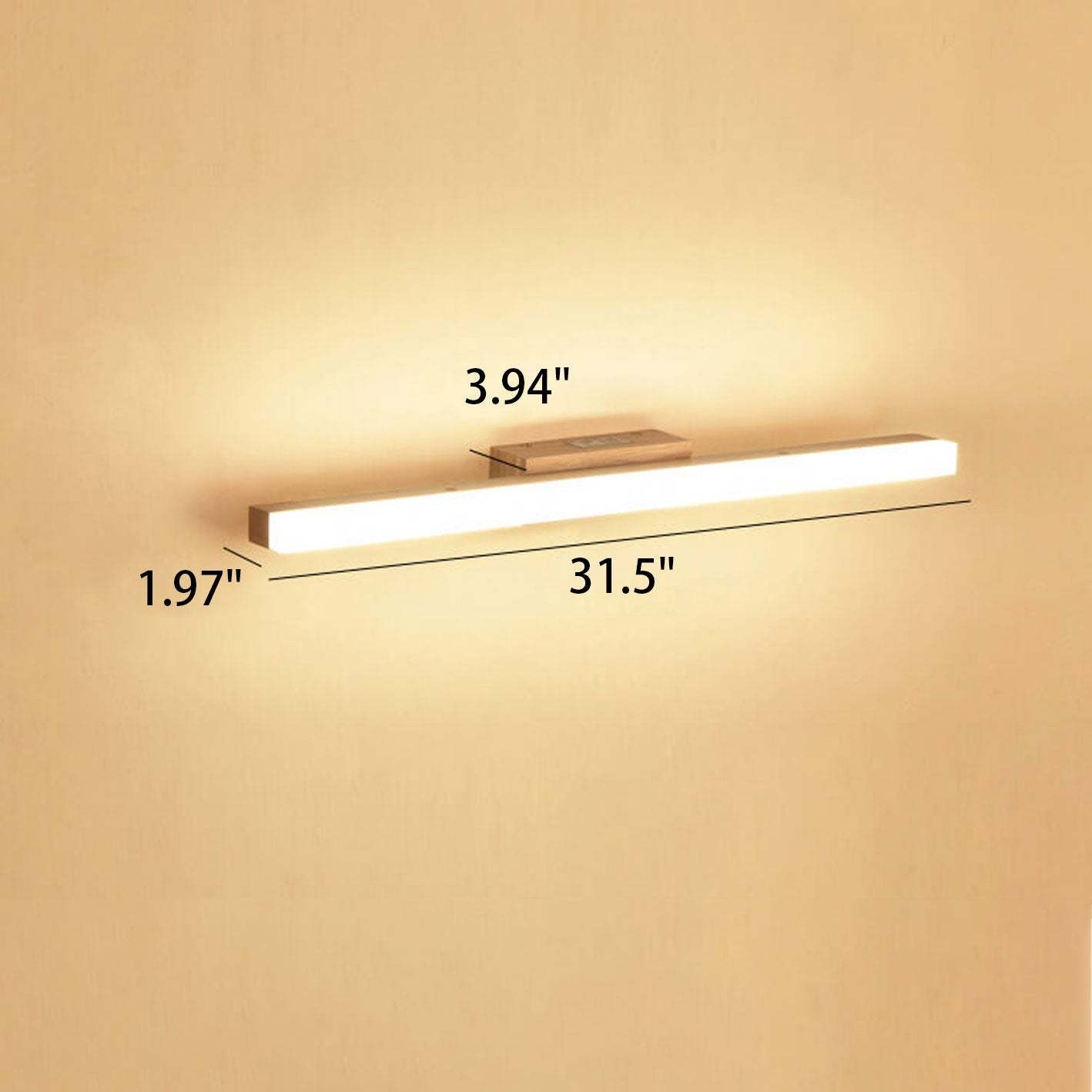 Nordic Minimalist Wooden Vanity LED Sconce