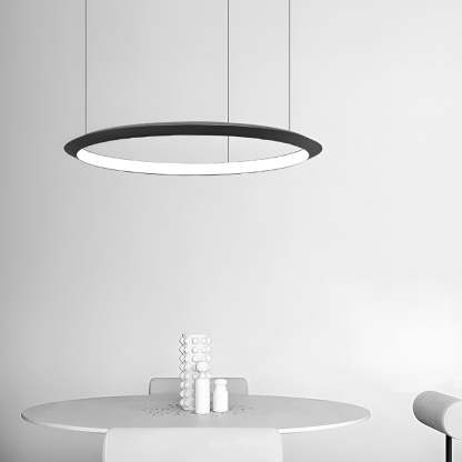 Black Ring LED Chandelier Pendant