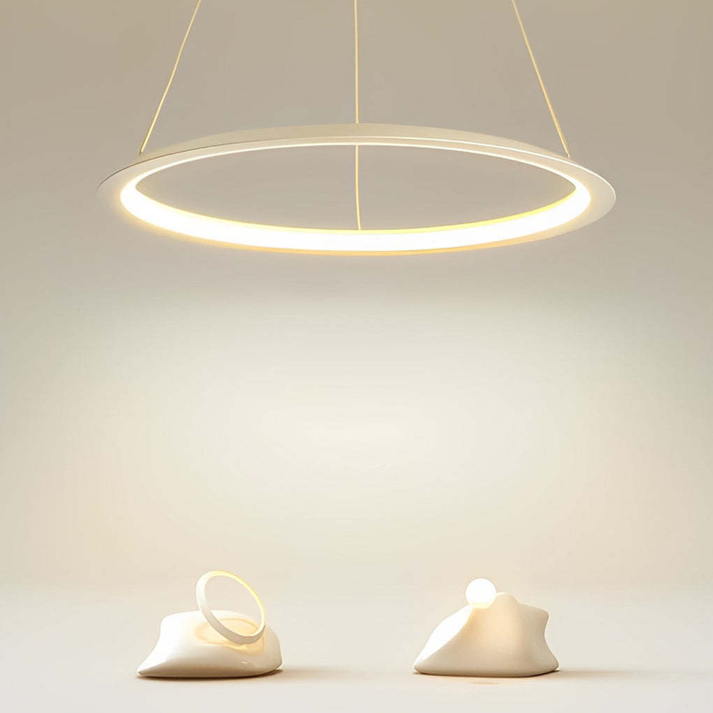 Minimalist Round LED Dimmable Nordic Chandelier