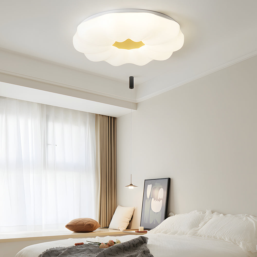 French cloud flower white acrylic iron synthetic flush mount lighting, Lighom