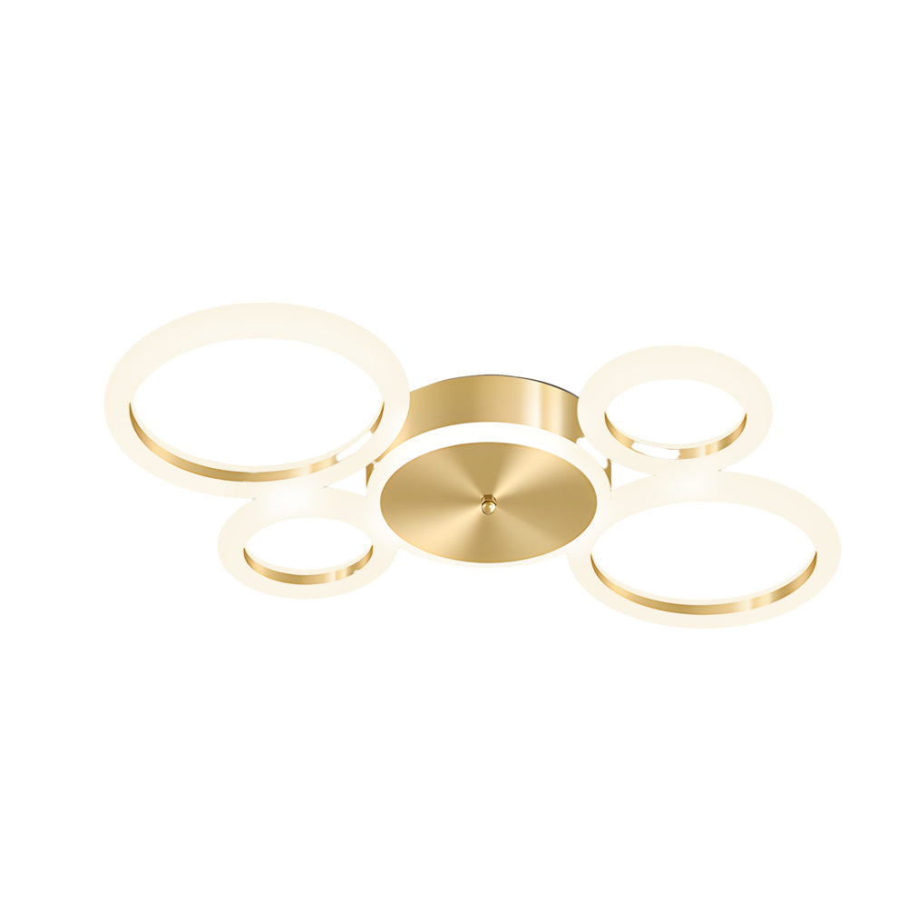 Modern Gold LED Flush Mount Ring Ceiling Light