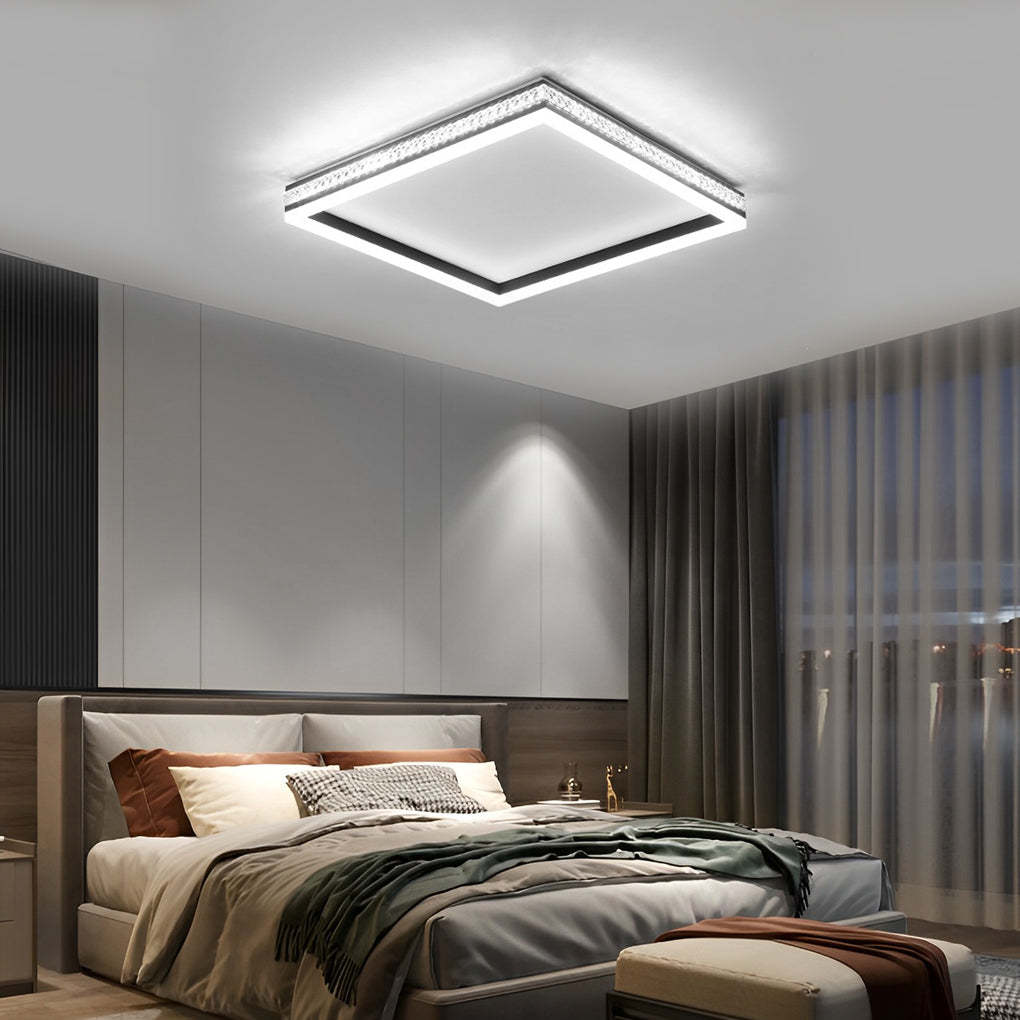 Round Dimmable Remote Modern Ceiling Fixture