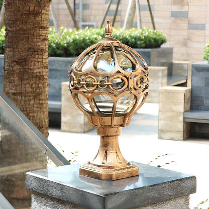 Creative Round Ball Waterproof LED European-style Fence Post Lights-Lighom