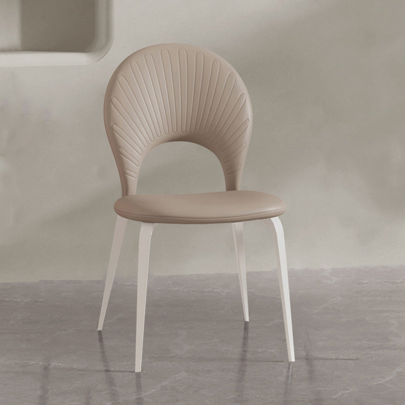 Nordic Faux Leather Steel Dining Chair