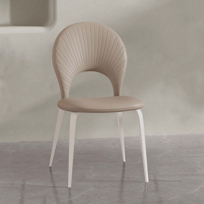 Nordic Faux Leather Steel Dining Chair