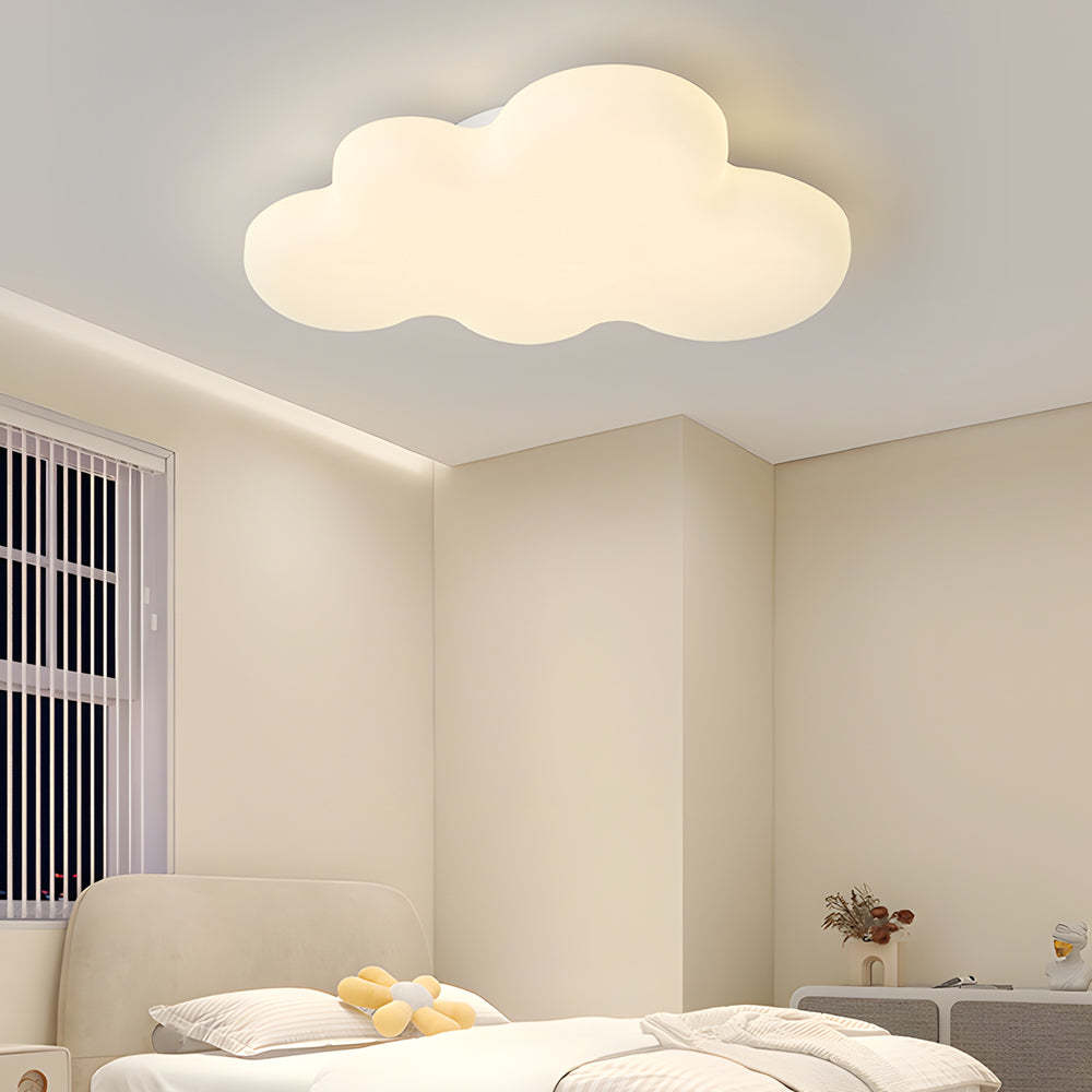 Cartoon Cloud Milky White Modern LED Ceiling Light