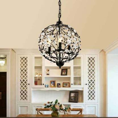 Vintage Crystal Branch Chandelier